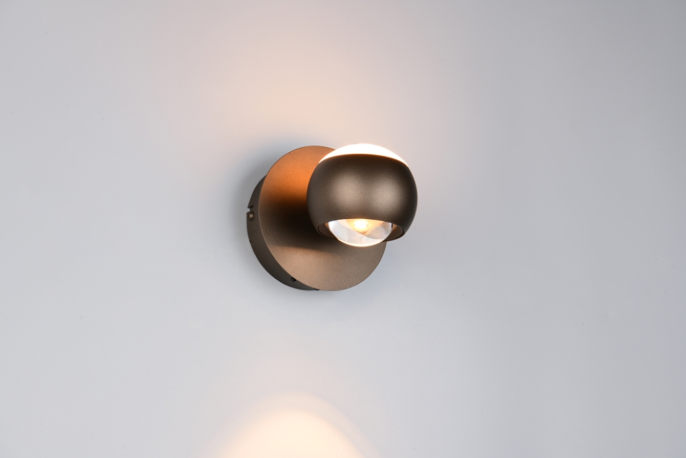 Trio Led wandlampOrbit platinum bruin - 244410147